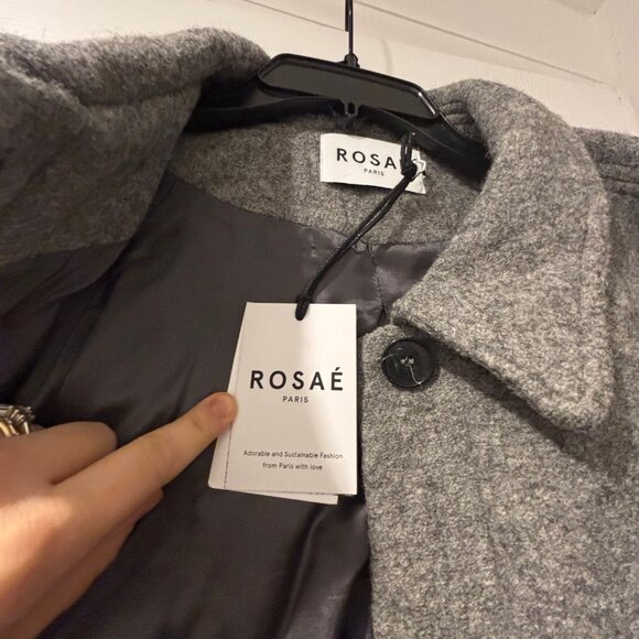 Rosaé Paris Le Antoine Wool Jacket in Mouse Grey Wool - Size 38 Brand New NWT - Picture 3 of 6